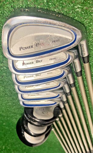 PowerBilt Golf PB100 Oversize Combo Set 1w,5w,4h,5h,6-PW RH 65g Ladies Graphite