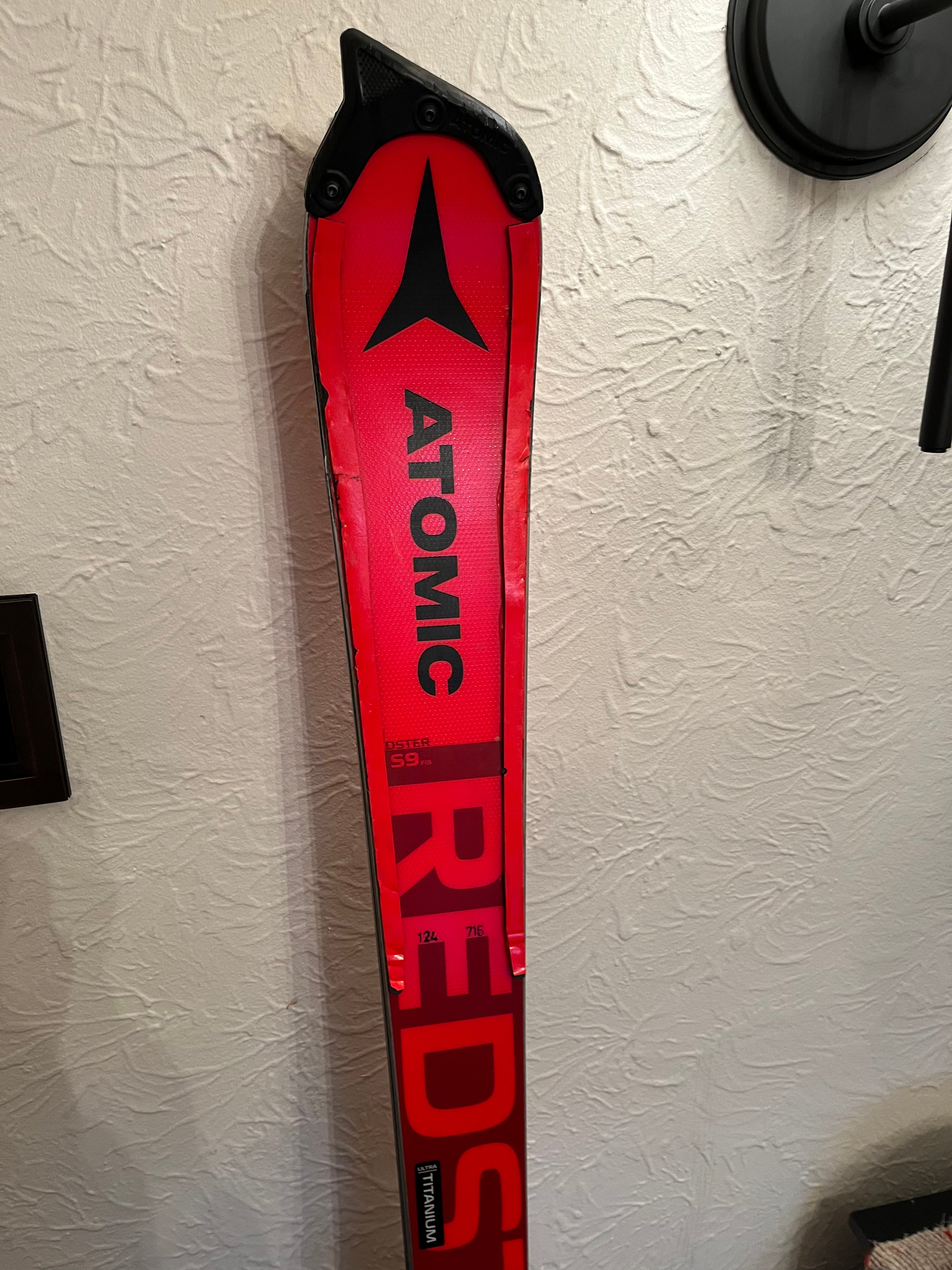 Used Unisex Atomic 157 cm Racing Redster FIS SL Skis With Bindings