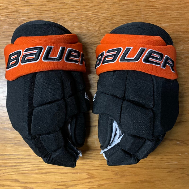 Bauer Supreme UltraSonic Pro Stock Hockey Gloves 14” Ducks Reverse Retro Steel