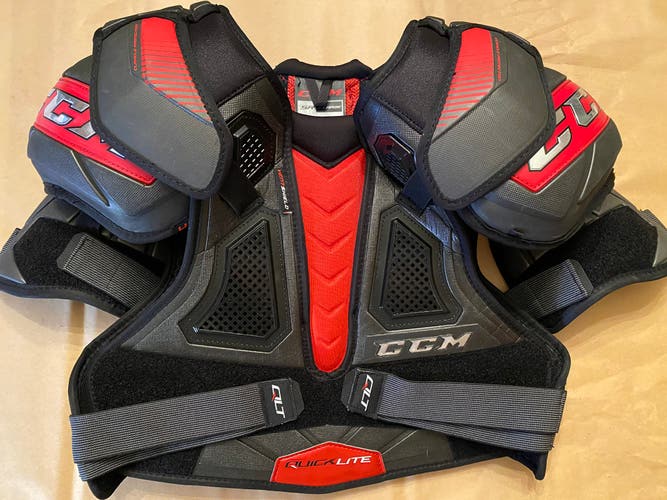 USED CCM QUICKLITE HOCKEY SHOULDER PADS - SENIOR X-LARGE
