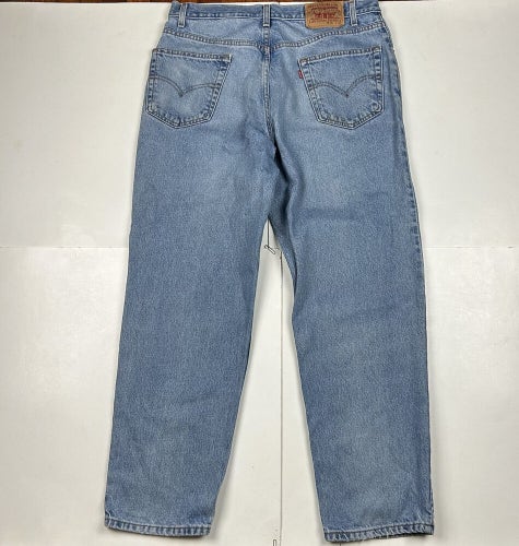 Vintage Levi's 559 550 Relaxed Straight Fit Denim Blue Jeans Light Wash 36x30
