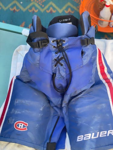 Senior Used Large Bauer Hockey Pants Pro Stock