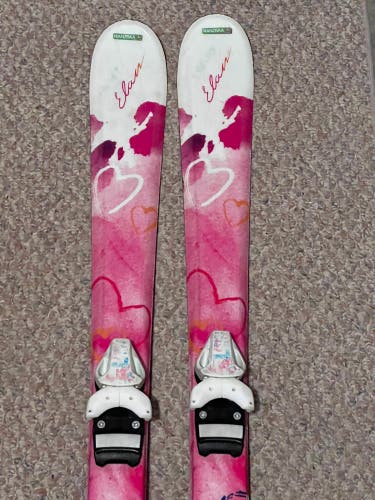 130cm Elan Lil Magic skis w bindings