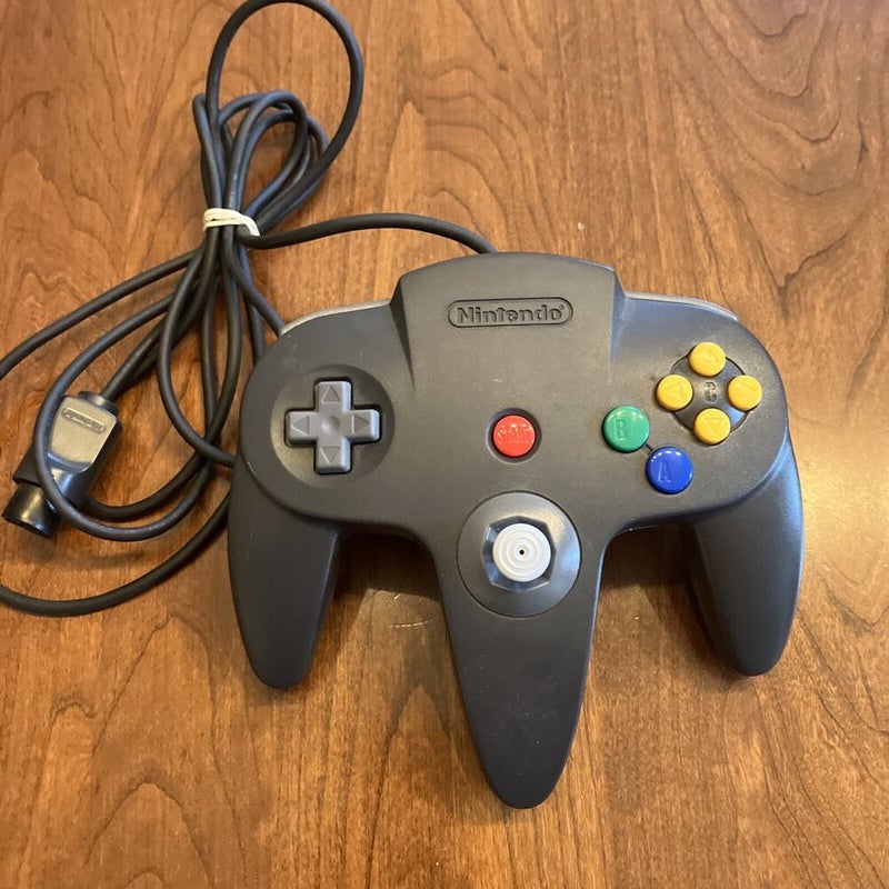 Nintendo 64 N64 OEM NUS-005 BLACK Controller w/ good controls