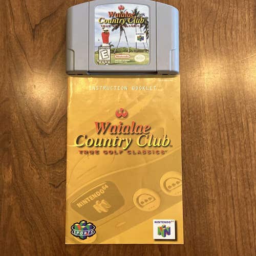 Waialae Country Club Golf N64 Nintendo 64 With Manual - Tested