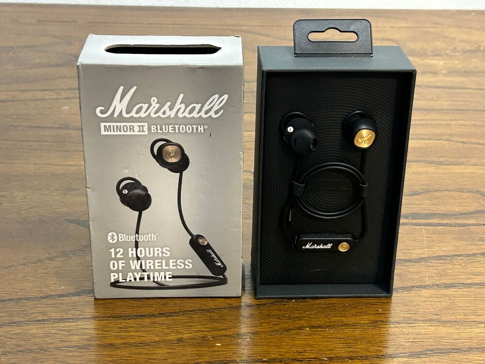 Marshall Minor II Bluetooth In-Ear Headphones in Black BRAND NEW!!!