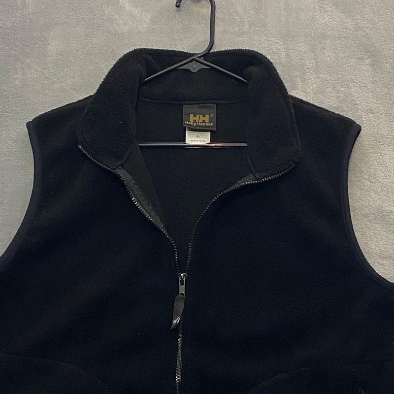 Helly Hansen Fleece Vest Men Large Full Zip Tri-Climate Pockets Vintage Made USA