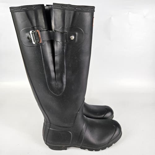 Hunter Original Tall Adjustable Rain Boots Women's Black Size: 9