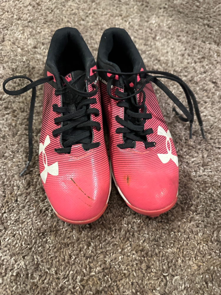 Pink Kids Molded Cleats Under Armour Cleats