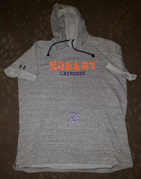 Hobart College Statesmen Lacrosse Game Worn Short Sleeve Warm Up