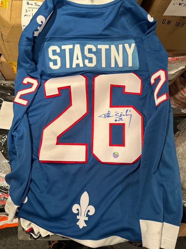 Peter Stastny Quebec Nordiques Signed Jersey with COA