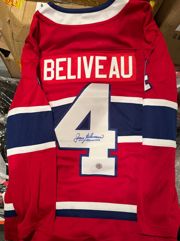 Jean Beliveau Montreal Canadiens signed jersey with COA