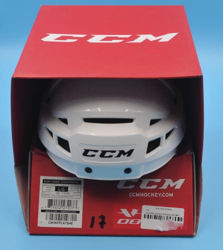 San Jose Sharks Pro Return New Large White CCM Pro Stock HTV08 Helmet