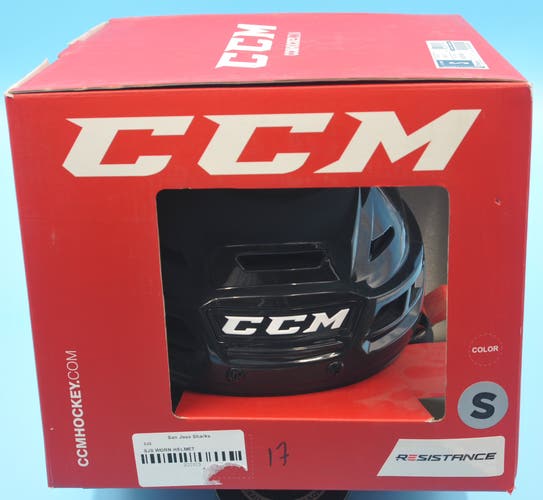 San Jose Sharks CCM Resistance New Pro Stock Return helmet