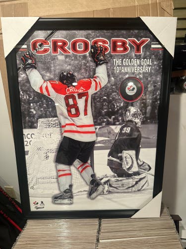 Sidney Crosby 2010 Golden Goal signed framed photo