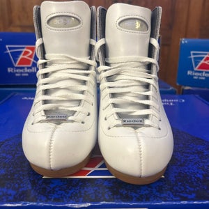 New Riedell White Jr 29 White Boots Only Size 12.5 Wide