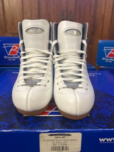 New Riedell White Jr 29 White Boots Only Size 12.5 Wide