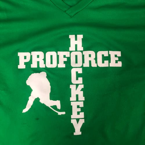 ProForce Hockey XL green jersey #6