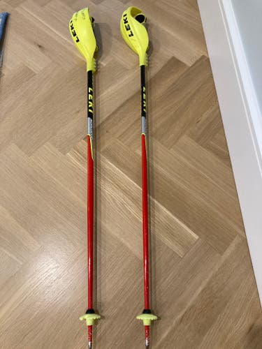 Used 44in (110cm) Leki Racing Ski Poles with Closed Gate Guards