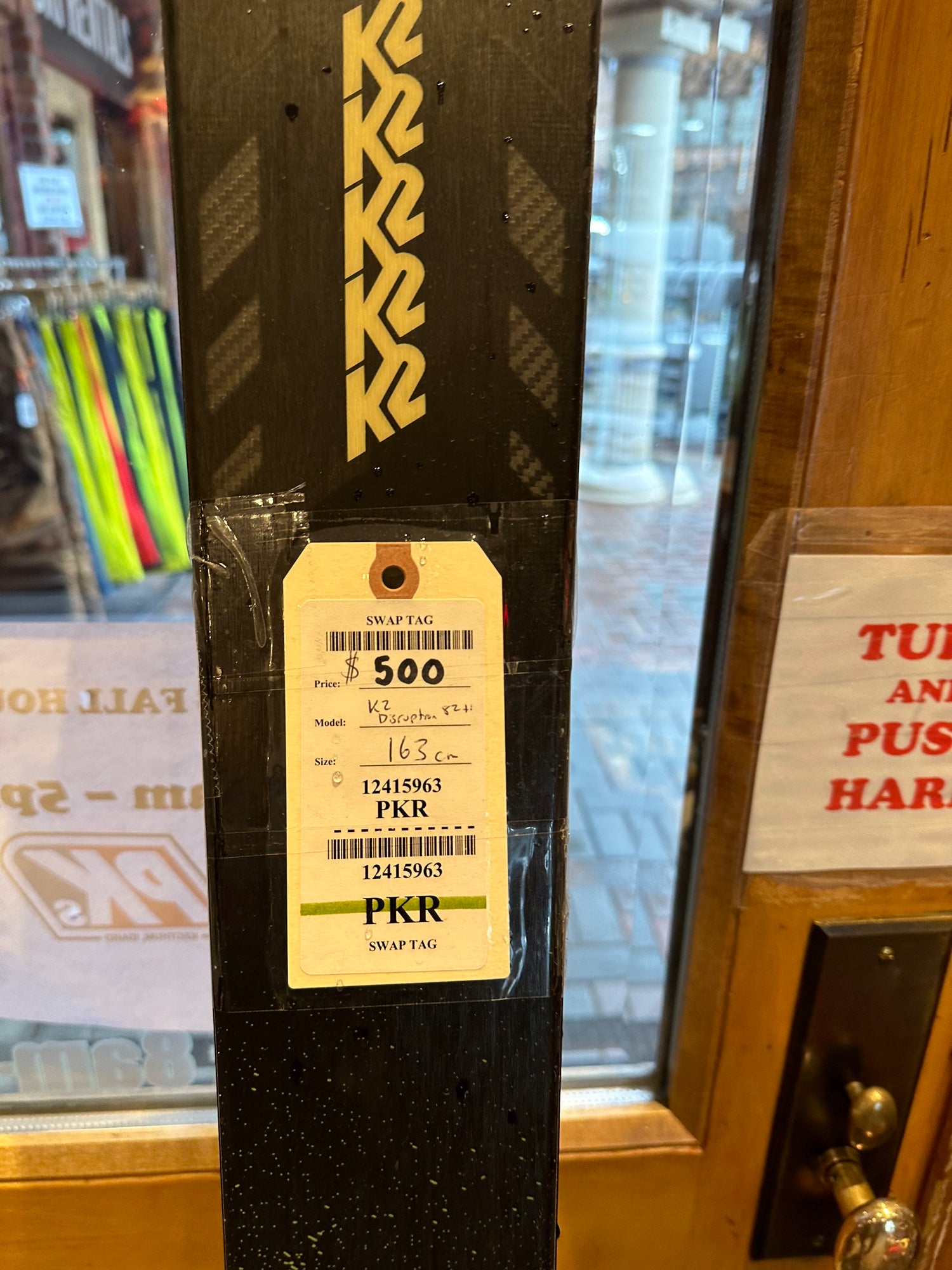 New K2 DISRUPTION 82 TI 163 CM SKIS WITH BINDINGS | SidelineSwap