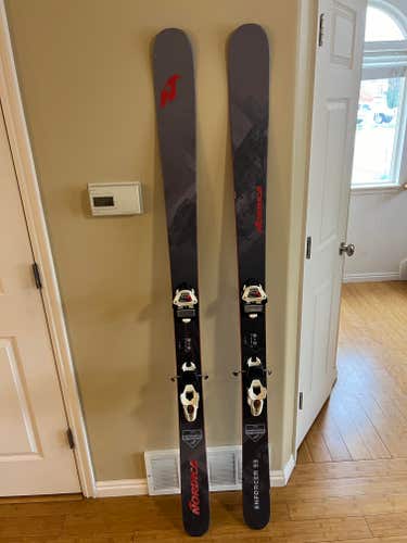 Used Unisex 2020 Nordica 185 cm All Mountain Enforcer Skis With Bindings Max Din 13