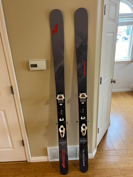 Used Unisex 2020 Nordica 185 cm All Mountain Enforcer Skis With Bindings Max Din 13