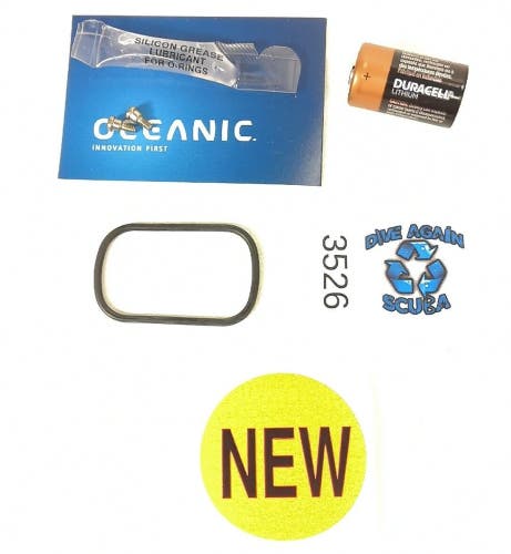 Oceanic DataMask, Aeris CompuMask Computer Battery Kit + Screws ORing Scuba Dive