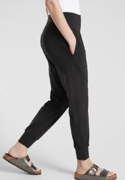 Athleta Jogger Black With White Stripe Down The Side Athletic