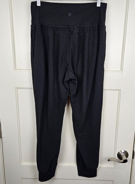 Athleta Jogger Black With White Stripe Down The Side Athletic Pants Size: 4