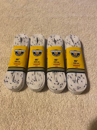 Howies Hockey 96” Waxed Skate Laces 4 Pairs