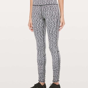 Lululemon Ready To Rulu Tight *28" Size 6 Spaced Out Space Dye Black White