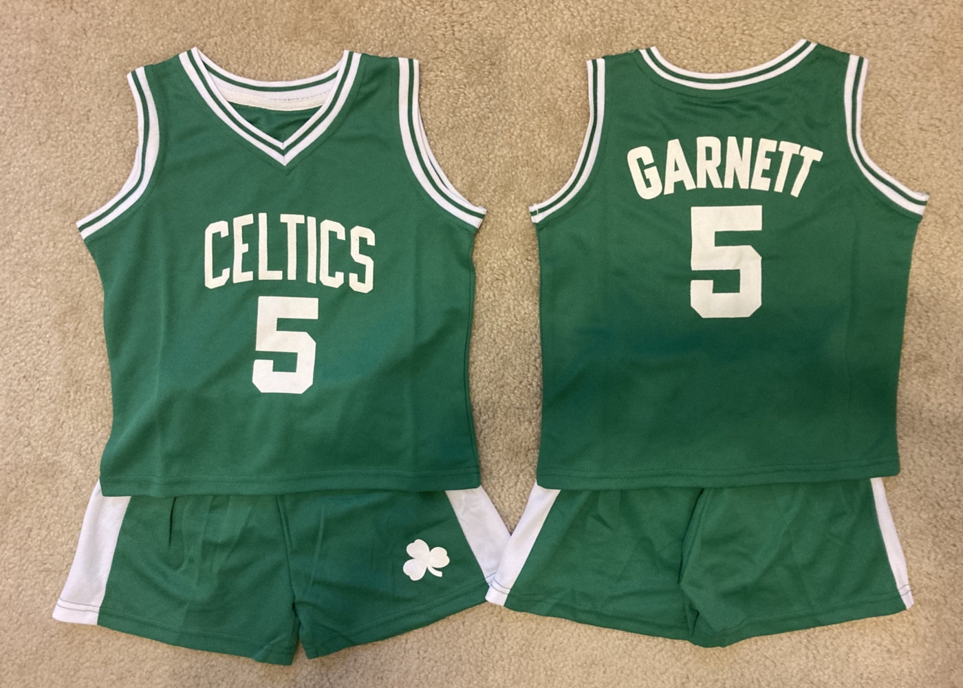 Kids Toddler Kevin Garnett Basketball NBA Uniform - Jersey & Shorts - Celtics  - Sizes 2T-4T & 6