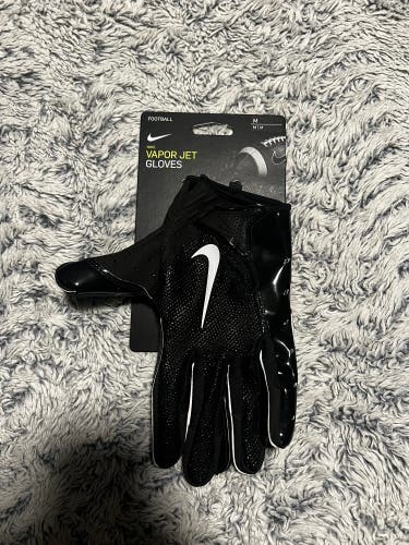 New Black Adult Medium Nike Vapor Jet Gloves