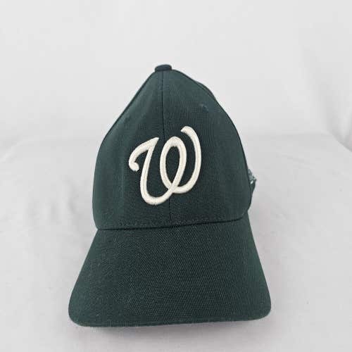 Vtg Major League Baseball Washington Nationals Green Flexfit Hat Spellout M-XL