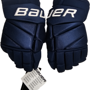 BAUER VAPOR 2X PRO CUSTOM PRO STOCK HOCKEY GLOVES 14" NAVY NHL NEW MIN(11383)