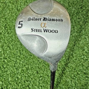 Silver Diamond Steel Wood 5 Wood  /  RH  /  Stiff Graphite ~42.5"  /  jd6551
