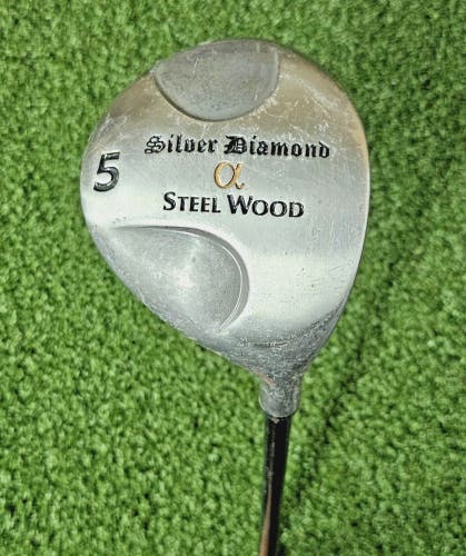 Silver Diamond Steel Wood 5 Wood  /  RH  /  Stiff Graphite ~42.5"  /  jd6551