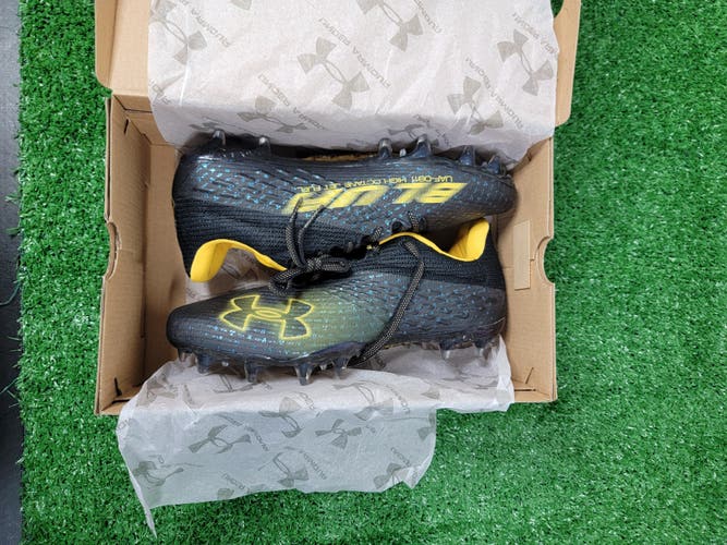 Brand New Under Armour Blur "Smoke Black/Gold" Men's Football Cleat