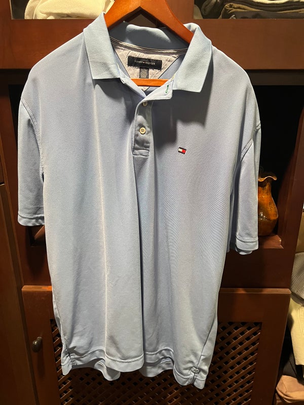 Tommy Hilfiger Carolina Blue Short-Sleeve Golf Polo Shirt (XL/TG/XG)