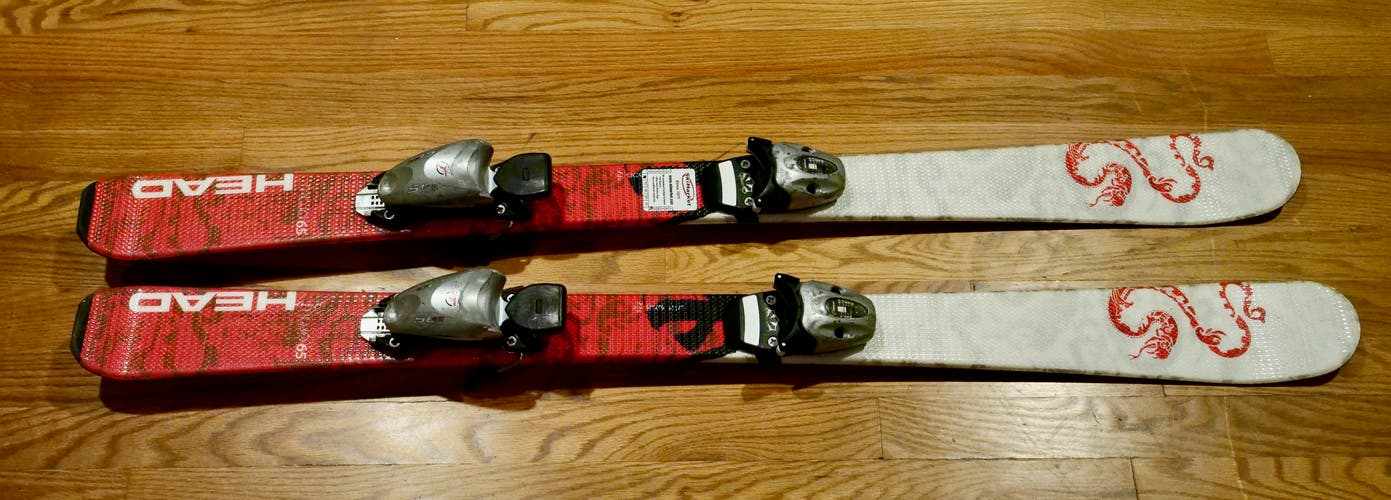 Used Kid's HEAD 115 cm All Mountain Mojo 65 Skis With Bindings