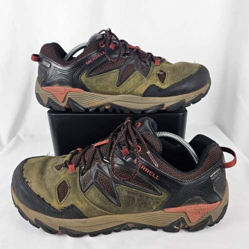 Men's Merrell All Out Blaze Sport Hiking Casual Shoes Size 11 Olive Green Red