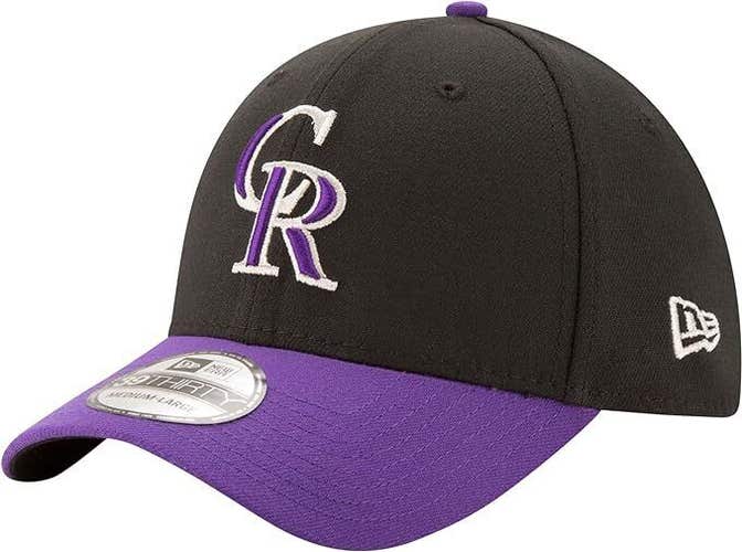 2023 Colorado Rockies New Era MLB Black 39THIRTY Stretch Fit Flex Mesh Cap Hat