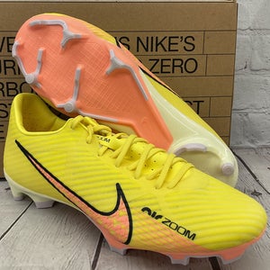 Nike Unisex Zoom Vapor15 Academy FGMG size M6.5 W8 Yellow Soccer Cleats NIB $85