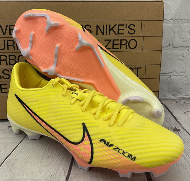 Nike Unisex Zoom Vapor15 Academy FGMG size M6.5 W8 Yellow Soccer Cleats NIB $85