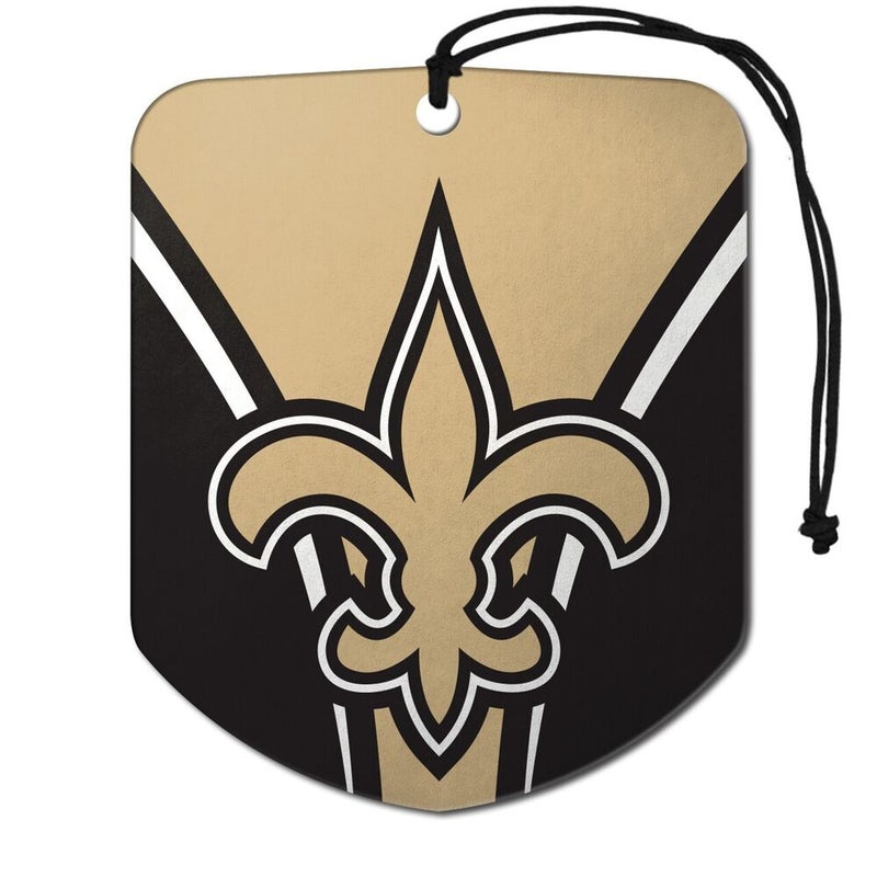 New Orleans Saints 2 Pack Air Freshener NFL Shield Design