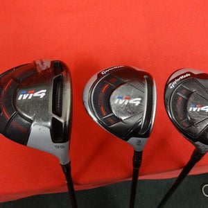 TAYLORMADE M4 9.5° Driver 3 Wood 4 Hybrid Set RH Regular Flex Fujikura ATMOS