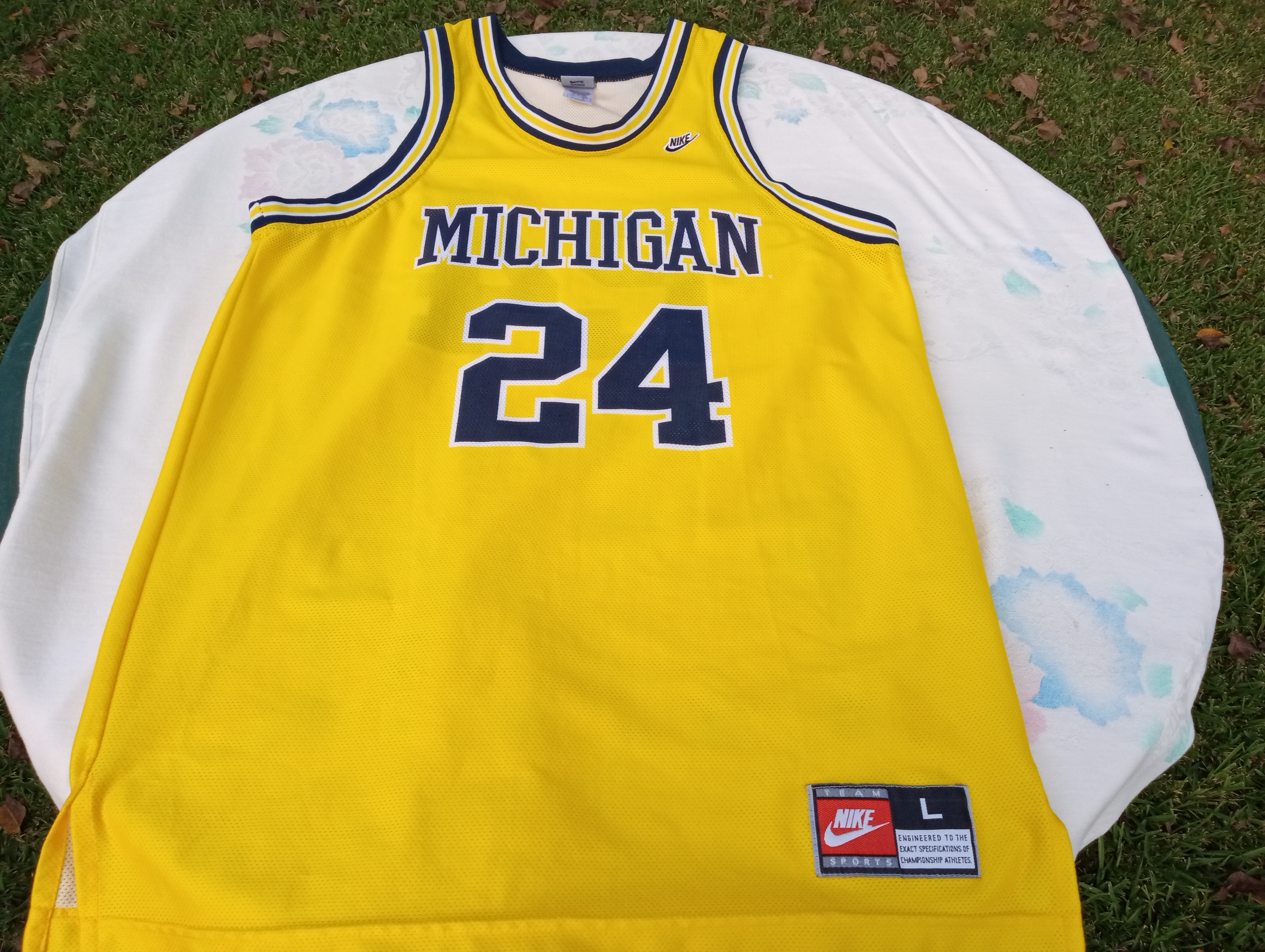 #24 Jimmy King Michigan Fab 5 Nike Basketball Jersey