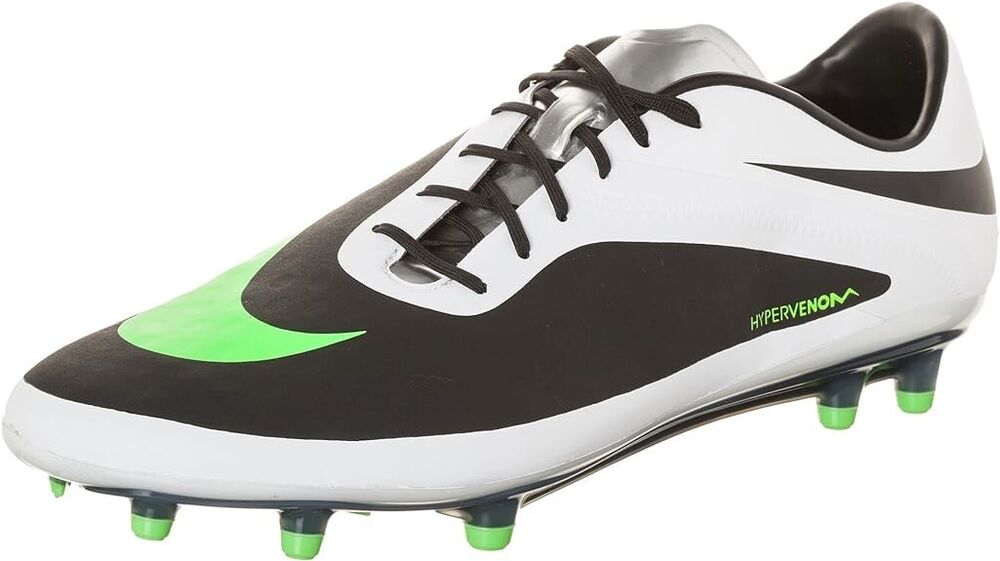 Nike Men's Hypervenom Phatal FG Soccer Cleats - White Black Skull - 6.5 - $120