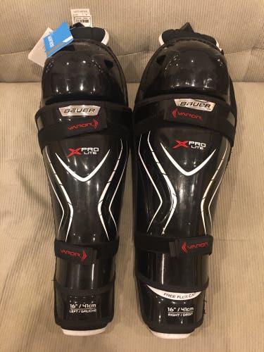 New! 16” Bauer Vapor X Pro Lite Shin Pads Shin Guards Senior