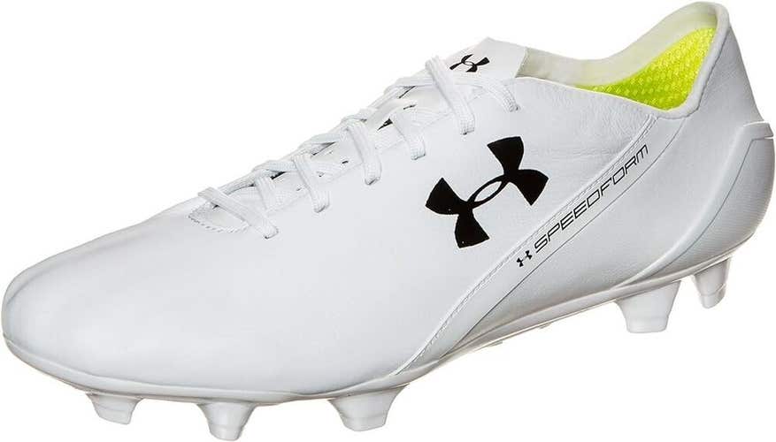 Under Armour Speedform Leather Soccer Cleats / Shoes - WHITE - 9.5 - MSRP $220